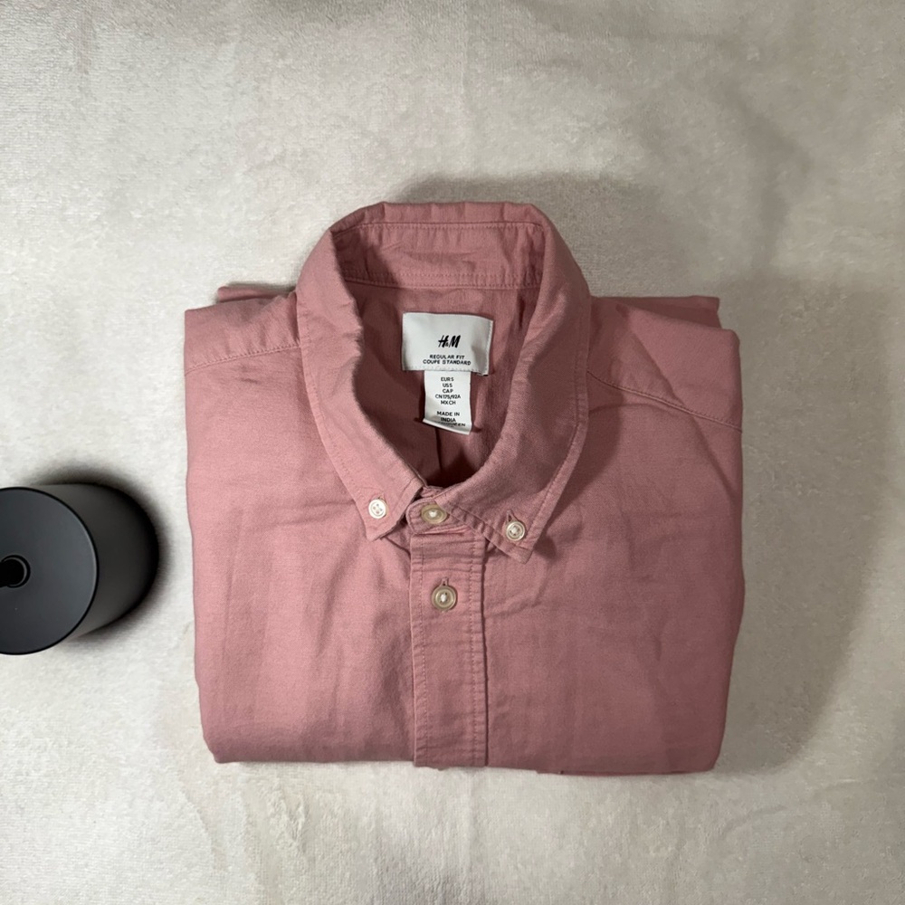 H&M Pink Casual Button Down Shirt